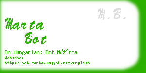 marta bot business card